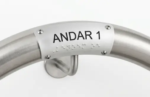Faixa Braille para corrimão